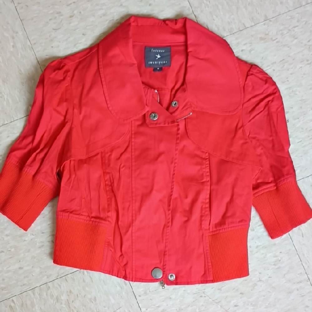 Vtg♥️Express Vibrant Red Bomber Jacket